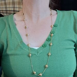 Trifari Gold Heart Necklace